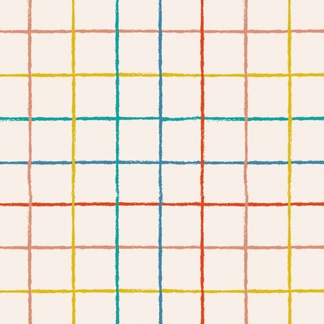 Garden Grid in Rainbow | Hawthorne Supply Co Pattern Ideas Aesthetic, Grid Illustration, Garden Grid, Art Deco Tattoo, Grid Background, Grid Wallpaper, 90s Pattern, Photo Elements, Small Business Packaging Ideas