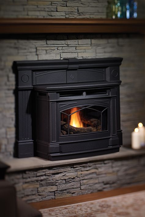 Pellet Stove Fireplace Insert, Pellet Fireplace Insert, Pellet Stove Hearth, Best Pellet Stove, Rv Wood Stove, Pellet Fireplace, Stove Ideas, Wood Burning Fireplace Inserts, Wood Mantel