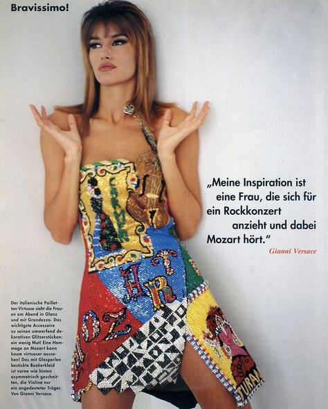 Susan Holmes "Bravissimo!", Vogue Germany, 1991 Photographed by Arthur Elgort #susanholmes #susanholmesmckagan #bravissimo #voguegermany #germanvogue #vogue #voguemagazine #fashionmagazine #arthurelgort #fashionphotographer #fashionphotography #1991 #90s #90sfashion #90ssupermodel #supermodel 90s Vogue Covers, Susan Holmes 90s, 90s Vogue, 90s Magazine, Susan Holmes, Versace 90s, Arthur Elgort, Versace Print, 90s Supermodels