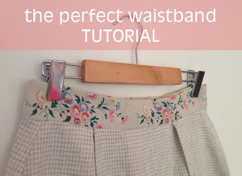 Waistband Tutorial, Sewing Notes, By Hand London, Garment Sewing, Sewing Skirts, Creation Couture, Sewing Lessons, Sewing Skills, A Skirt