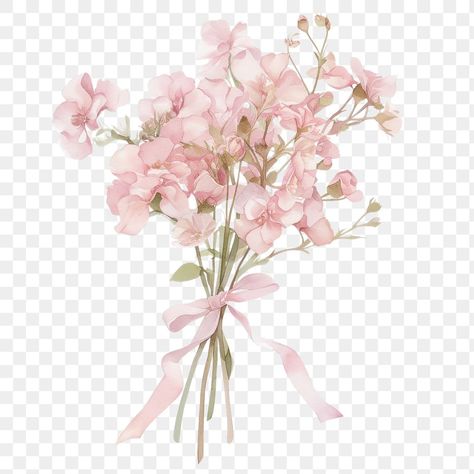 Coquette Flowers, Aesthetic Pngs, Pink Ribbon Png, Flower Bouquet Png, Png Elements, Fancy Flowers, Png Flower, Png Coquette, Ribbon Png