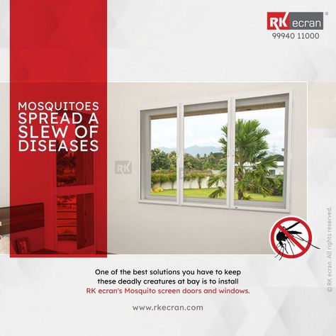 Mosquitoes spread a slew of diseases. One of the best solutions you have to keep these deadly creatures at bay is to install @rkecran mosquito screen doors and windows. Reach us @ +91 99940 11000 for free demo/estimate. Visit our website: www.rkecran.com ﻿#rkecran #mosquito #safety #precautions #MosquitoNetDoors #MosquitoScreenDoors #MosquitoScreenDoor #SlidingScreenDoor #Coimbatore #Chennai #Madurai #Trichy #Karur Deadly Creatures, Mosquito Screen, Sliding Screen Doors, Screen Doors, Safety Precautions, Upvc Windows, Doors And Windows, Mosquito Net, Madurai