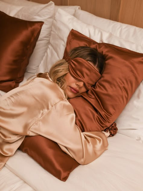 Our sleep mask is made of 6A long-fibre Mulberry silk in 22 momme Loungewear Photography, Silk Pillowcase Aesthetic, Pillow Case Aesthetic, Luxury Sleep, Scarf Face Mask, Clay Set, Silk Sleep Mask, Silk Sheets, First Youtube Video Ideas