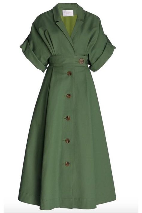 21 Shirt Dress Styles to Wear 2021 - Stylish Shirt Dresses for Everyday Caroline Herrera, Green Dress Outfit, Vestidos Maxi, Maxi Vestidos, Carolina Herrera Dresses, Textil Design, Classic Shirt Dress, Modest Clothing, Shirt Dress Style