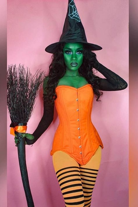 Good Halloween Costumes For Women, Holloween Costume Ideas Black Women, Halloween Consumes, Halloween Hoedown, Cool Halloween Costume Ideas, Witch Costume Ideas, List Of Halloween Costumes, Wicked Witch Costume, Funny Couple Halloween Costumes