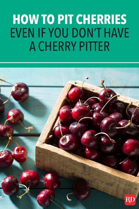 If you think pitting cherries is the pits, you're not alone. Find out how you can ditch the pits and how to pit cherries with specialty tools and kitchen hacks. Recipes For Bing Cherries, Cherry Pitting Hack, Cherry Pitter Tool, Pitting Cherries Easy, How To Pit Cherries Easily, Bing Cherry Recipes, How To Pit Cherries, Cherry Bounce, Fresh Cherry Pie