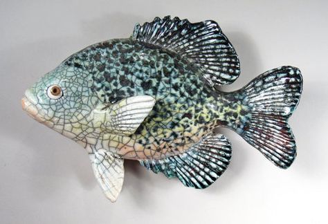 Raku Glaze, Crystal Glaze, Clay Fish, Fish Artwork, Magnesium Carbonate, Raku Ceramics, Raku Pottery, Fish Sculpture, Ceramic Fish