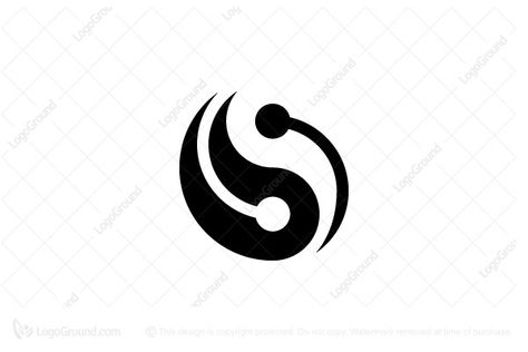 Yin Yang Tech Logo Yin Yang Logo, Rooster Logo, Yin Yang Designs, Yin Yang Symbol, Drop Logo, Tech Logo, Typographic Logo, Bird Logos, Buy Logo