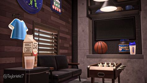 Sporty Room, Ball Room, Gym Interior, Sports Arena, Sports Room, Sports Balls, Animal Crossing, Room Design, Gaming