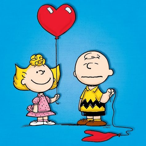 Sally & Charlie Brown #ThePeanuts #Snoopy Sally Charlie Brown, Peanuts Images, Charlie Brown Valentine, Snoopy Valentine's Day, Charlie Brown Characters, Charles Brown, Sally Brown, Charlie Brown Halloween, Peanuts Comic Strip