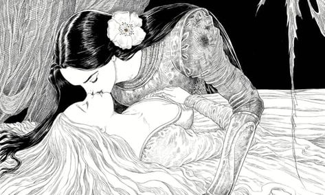 Chris Riddell, Vintage Lesbian, Affiches D'art Déco, Lesbian Art, Fairy Tale Books, Female Knight, Lgbt Art, Queer Art, Arte Fantasy