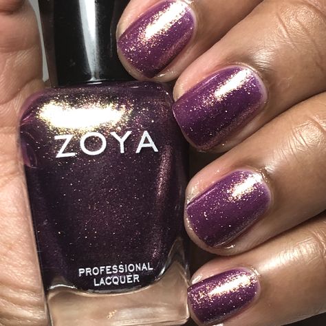 Purple shimmer Nails Eggplant Purple Nails, Aubergine Nails Deep Purple, Eggplant Nail Polish, Plum Crazy Purple Nails, Purple Gold Nail Polish, Eggplant Color, Nail Shimmer, Lovers Art, Nail Colors