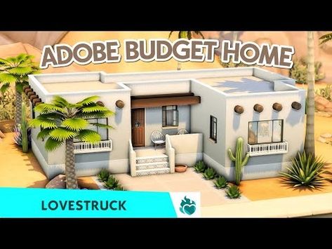 Adobe Budget Home 🌴 The Sims 4 Lovestruck & Save File Speed Build | No CC - YouTube Sims 4 Lovestruck Build, Sims 4 Save File, Home The Sims 4, Love Struck, Save File, Game Codes, Budget Home, The Sims 4, Free Games