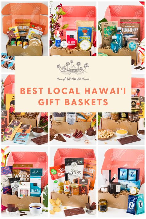 Hawaii Gift Basket, Hawaiian Gift Basket Ideas, Tropical Gift Basket, Hawaii Gifts, Guest Basket, Hawaii House, Hawaiian Gifts, Baskets Gifts, Tropical Gifts