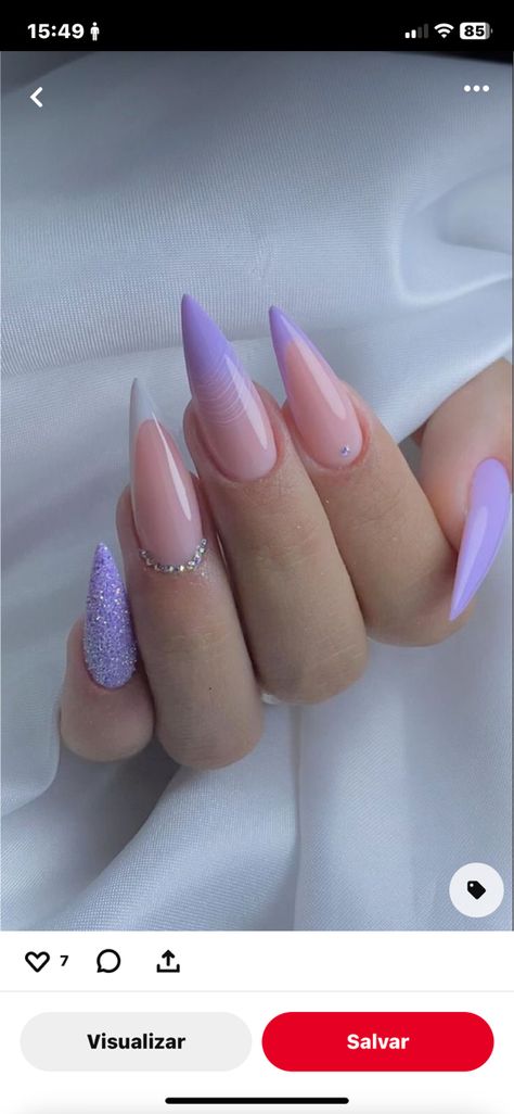 Nails Roxo, Disney Acrylic Nails, Sharp Nails, Purple Acrylic Nails, Wow Nails, Purple Acrylic, Acrylic Nails Coffin Pink, Rose Nails, Christmas Nails Acrylic