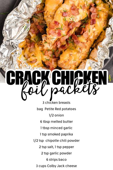 Hobo Foil Packs, Cheesy Chicken And Potatoes, Wrap Meals, Hobo Meals, Camping Recipes Dinner, Chicken Foil Packs, Foil Meals, Campfire Fun, Hobo Dinners