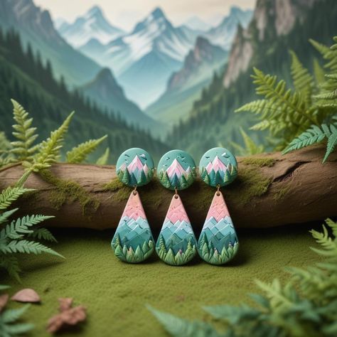 Handcrafted Polymer Clay Landscape Earrings: Nature's Beauty in Miniature ✨ Elevate your style with our handcrafted polymer clay landscape earrings! Each pair is meticulously crafted to capture the serene beauty of nature, making them a unique addition to your jewelry collection. 🌿 🌸 Features: Handmade with love and precision Lightweight and comfortable Hypoallergenic materials Perfect for nature lovers and art enthusiasts 🔗 Shop now and embrace the artistry of nature! #HandmadeJewelry #Po... Polymer Clay Landscape, Clay Landscape, Landscape Earrings, Artisan Earrings, Fancy Jewellery, Polymer Clay Crafts, Nature Lovers, Unique Earrings, Clay Crafts