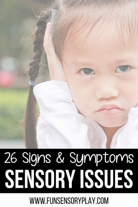 Signs of sensory issues Sensory Issues In Children, Sensory Seeking Behavior, Sensory Therapy, Sensory Art, Toddler Sensory, Developmental Delays, Sensory Stimulation, Processing Disorder, Sensory Issues