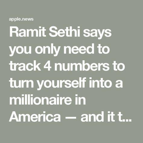 Ramit Sethi says you only need to track 4 numbers to turn yourself into a millionaire in America — and it takes just 1 hour each month — Moneywise.com Ramit Sethi, Self Made Millionaire, Mail Sign, Self Made, Online Classes, It Takes, Say You, Workout Food, In America