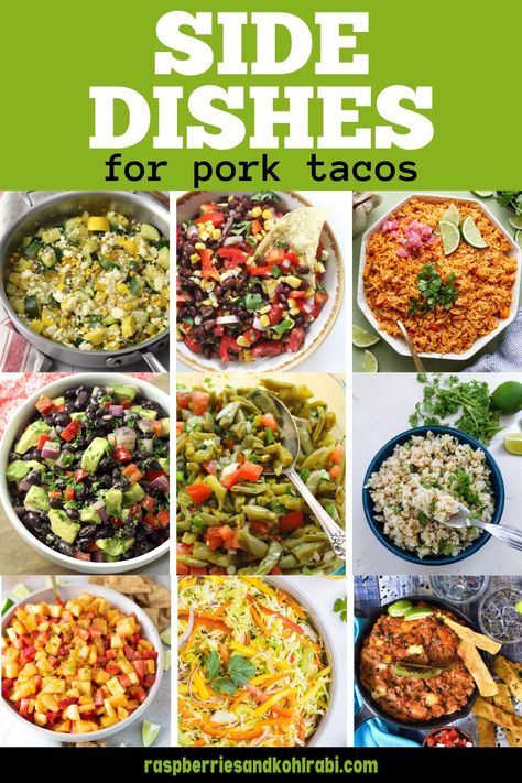 Pulled Pork Taco Side Dishes, What To Serve With Pork Carnitas, Pork Carnitas Sides, Crockpot Mexican Side Dishes, Carnitas Side Dish Recipes, Sides With Carnitas, Pork Carnitas Side Dishes, Sides For Carnitas Tacos, Sides For Carnitas