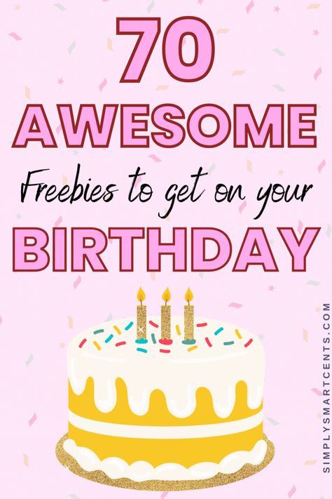 Curious to know how to get free stuff on your birthday? We all love a birthday freebie! Check out this incredible list of birthday freebies so you can get free beauty products, free stuff for your kids, free food, Starbucks, coffees and more. You don’t want to miss out on these tips for stores that give out birthday discounts, freebies and treats! #birthdayfreebies #savemoney Free Foods You Can Get On Your Birthday, How To Get Birthday Freebies, List Of Birthday Freebies, Freebies On Birthday, Free Stuff On Your Birthday List, Places To Go To Get Free Stuff On Your Birthday, Things You Can Get For Free On Your Bday, Lululemon Birthday Freebie, Free Birthday Freebies