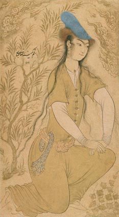 Reza Abbasi Reza Abbasi, Hat Illustration, Middle Eastern Art, Persian Art Painting, Persian Miniature, Hermitage Museum, Islamic Art Pattern, Iranian Art, Islamic Paintings