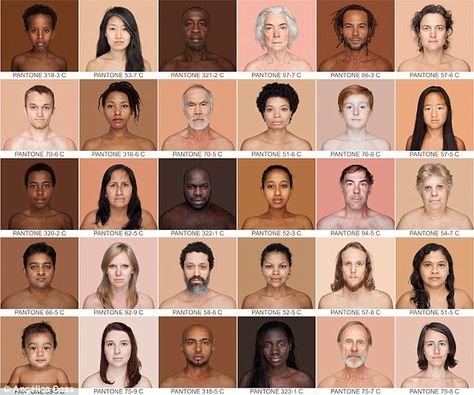 Though the project, Humanae, shows how vast the variety in skin tones is, it also shows the continuous spectrum that goes through the colors Photographic Projects, Skin Colour, Braut Make-up, John Smith, Anatomy Reference, 인물 사진, Facial Expressions, Brown Skin, Art Tips