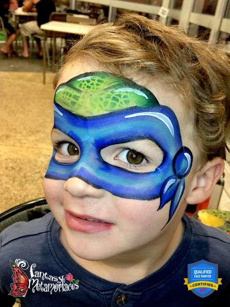 Turtle Face Paint, Ninja Turtle Face Paint, Superhero Face Painting, Face Painting For Boys, Face Paint Ideas, Face Paint Kit, Kids Face Paint, Balloon Twisting, Boy Face