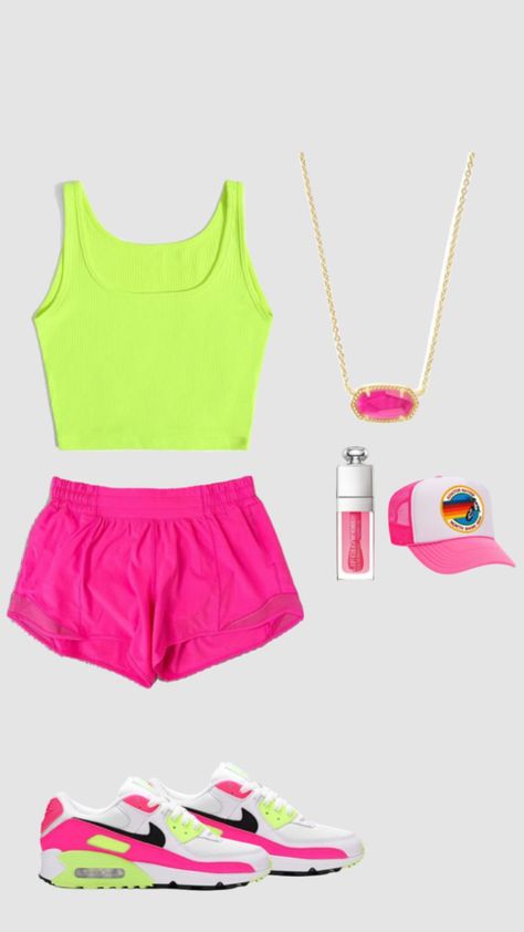 Neon Lululemon, Skincare Shuffles, Preppy Girl Outfits, Bloxburg Hacks, Preppy Makeup, Preppy Fits, Preppy Things, Lululemon Outfits, Preppy Clothes