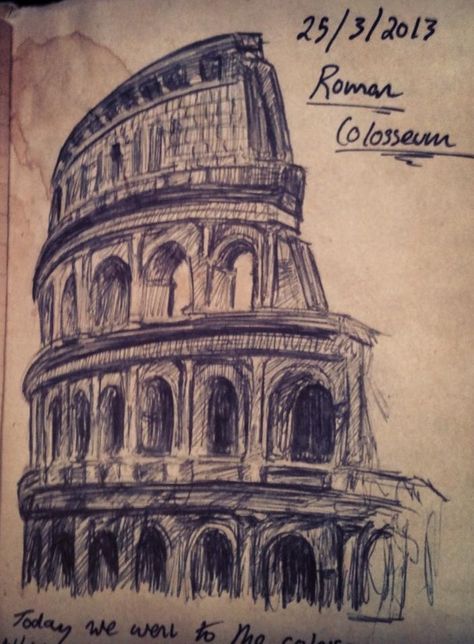 Colosseum Drawing Sketch, Colosseum Drawing, Photography Bucket List, Travel Fashion Winter, Airport Pictures, Travel Art Journal, Nature Projects, Travel Sketchbook, Bag Illustration