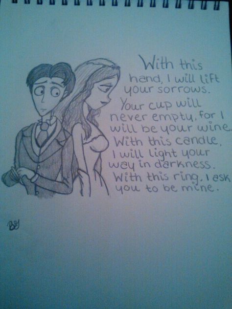 Jack And Sally Sketch, How To Draw Corpse Bride Step By Step, Easy Corpse Bride Drawings, Things To Draw When Your In Love, Corpes Bride Drawings, Corpse Bride Drawing Ideas, Corps Bride Drawings, Corpse Bride Hoco Proposal, Drawings For Ur Bf