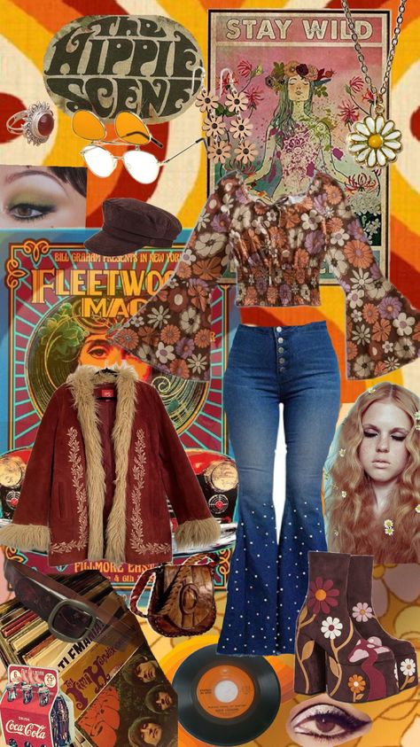 70s inspired outfit #outfit #outfitinspo #70s #vintage #hippie #flowerchild #music #inspiration #shoes #accessories #clothes Flower Child Outfits, Child Outfits, 70s Inspired Outfits, Hippie Accessories, Music Inspiration, Vintage Hippie, 70s Inspired, 70s Vintage, Flower Child