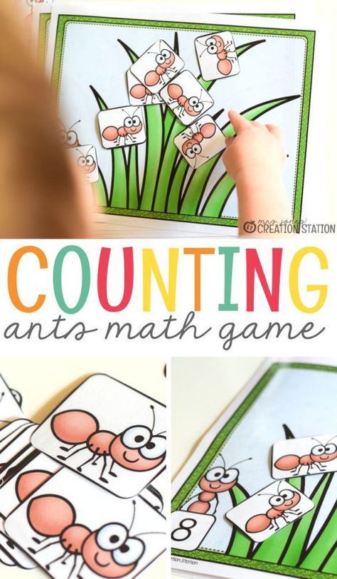 Math Games Kids, Preschool Ant, Ant Lesson, Preschool Bug Theme, Preschool Bugs, Math Inspiration, Ants Activities, Safety Activities, Math Tubs