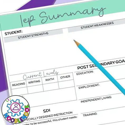 Calling all special education teachers! Take control of your case manager paperwork with our IEP at a Glance Printable. It's the ultimate tool for tracking IEP goals and services, keeping everything organized and stress-free. Don't miss out, grab your copy now! #SpEdBinder #SpecialEd Iep At A Glance, Best Teacher Bags, Iep Binder, Iep Organization, Case Manager, Organizing Paperwork, Iep Goals, Teacher Bags, Case Management