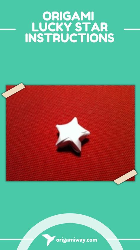 A white small paper star on red background Puffy Stars, Origami Lucky Stars, Origami Lucky Star, Origami Stars, Making Paper, Origami Easy, Lucky Star, Step By Step Instructions, How To Make An