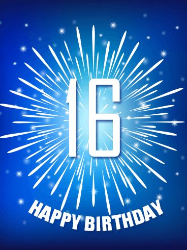 Blue Happy 16th Birthday Fireworks Card Birthday Boy Quotes, 16th Birthday Wishes, Birthday Fireworks, 21st Birthday Wishes, Boy 16th Birthday, Happy Mothers Day Wishes, 16th Birthday Card, Happy 7th Birthday, Happy Birthday Wishes Cake