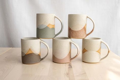 KeymerStudio - Etsy Mug Shapes Pottery, Clay Glazing, Clay Mug, Brand Vision, Modern Mugs, Sipping Tea, Cozy Mug, Kitchen Ware, Clay Mugs