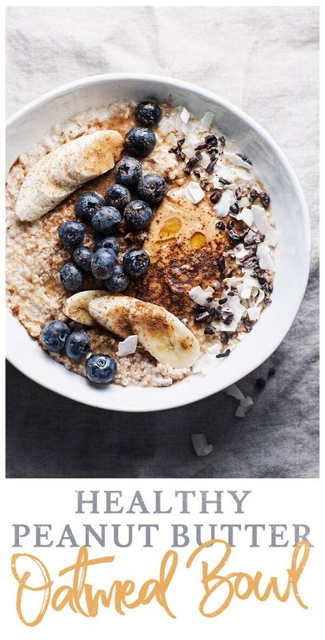 Nourishing Oatmeal Breakfast Bowl with all the best toppings. Yummy, wholesome, and the best way to start the day! | asimplepalate.com #breakfast #bowlrecipe #oatmealrecipe #vegan #fruit #paleo Oatmeal Breakfast Bowl, Oatmeal Bowl, Breakfast Oatmeal Recipes, Breakfast Oatmeal, Oatmeal Bowls, Healthy Food Facts, Peanut Butter Oatmeal, Healthy Peanut Butter, Healthy Oatmeal