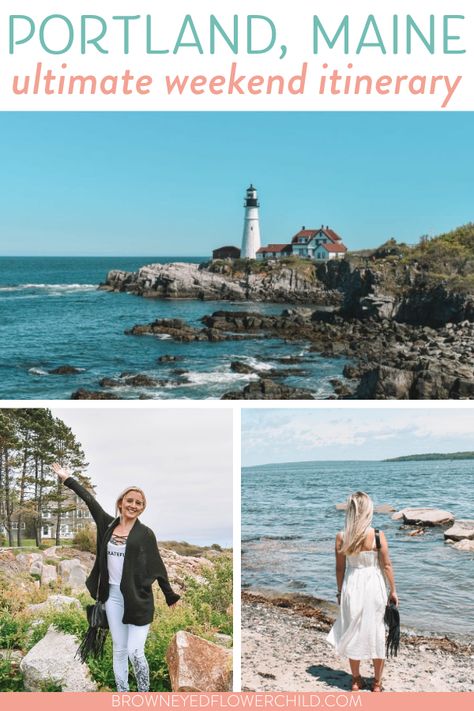 Here are the best things to do in Portland, Maine during a long weekend getaway. Discover the best Long Weekend itinerary for Portland, Maine, with the best things to do in Portland Maine, the best place to stay in Portland Maine, and the best places to eat in Portland Maine. | portland maine weekend trip | girls weekend in portland Maine | long weekend in portland Maine | weekend getaway portland maine Maine Girls Trip, Portland Maine Things To Do In, Maine Itinerary, Maine Portland, Northeast Road Trip, Weekend In Portland, Things To Do In Portland, Adventurous Travel, Portland Head Light