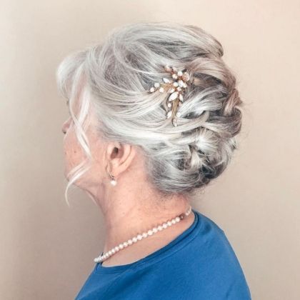 Hairstyles For Grey Hair, Hairstyles For Gray Hair, Mother Of The Groom Hairstyles, Bride Updo, Mother Of The Bride Hair, Short Grey Hair, Long Gray Hair, Natural Hair Styles Easy, Updo Hairstyles