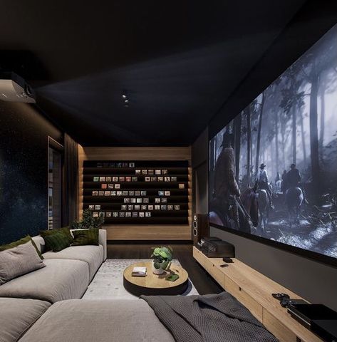 Sala Cinema, Home Theater Room Design, Theater Room Design, Home Cinema Room, At Home Movie Theater, Home Theater Rooms, Home Theater Design, Theatre Design, Theatre Room