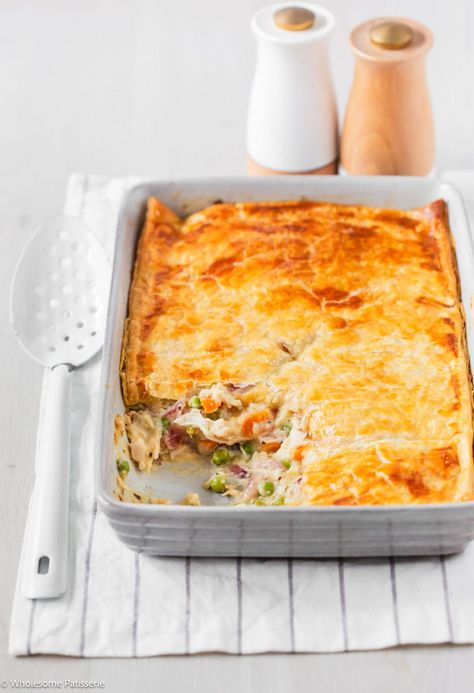 Chicken Pot Pie Casserole - Wholesome Patisserie Pot Pie With Rotisserie Chicken, Pot Pie Casserole, Chicken Pot Pie Casserole, Chicken Pie, Chicken Pot, Chicken Pot Pie, Pot Pie, Rotisserie Chicken, Puff Pastry