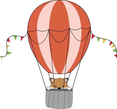 Hot air balloon illustration with cute animals Hot Air Balloon Illustration, Printable Wallpaper, Balloon Illustration, Cityscape Photos, Logo Banners, Nature Backgrounds, Heart With Arrow, Background Banner, Landscape Photos