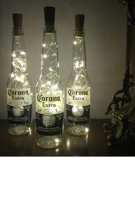 Beer Centerpieces, Spirits Bottle Design, 50th Birthday Party Centerpieces, Beer Bottle Centerpieces, Beer Bottle Lights, Liquor Bottle Lights, Beer Birthday Party, Cowboy Theme Party, Wine Bottle Design