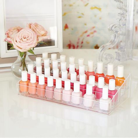 Teen Nails, Acrylic Nail Polish, Makeup Drawer, Nail Polish Storage, Nail Polish Organizer, Nail Polish Bottles, The Container Store, Trendy Makeup, Container Store