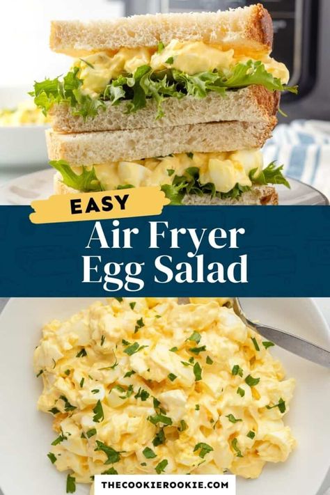 Egg Salad Sandwich Recipe, Easy Egg Salad, The Cookie Rookie, Classic Sandwich, Cookie Rookie, Egg Salad Sandwiches, Air Fry Recipes, Sandwich Fillings, Egg Salad Recipe