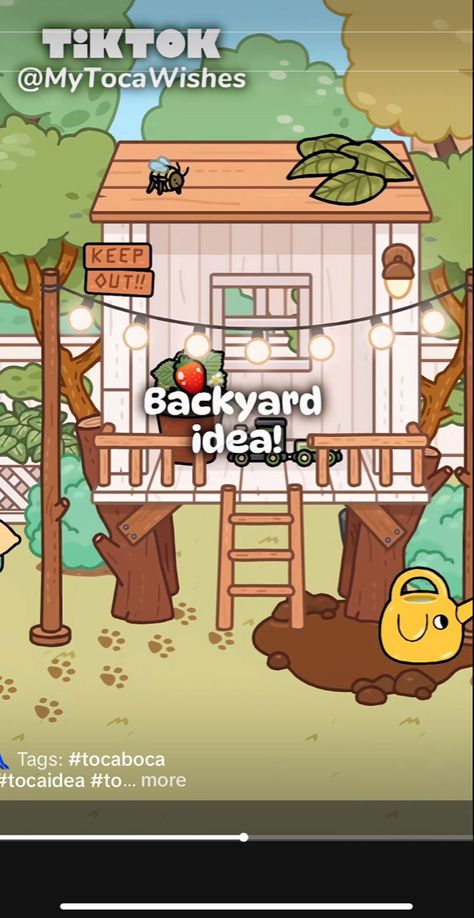 Toca Boca Backyard Ideas Big Family Home, Toca Boca Backyard, Toca Boca Backyard Ideas, Taca Boca House Ideas, Casa Adorable Juego Ideas, Toga Boca House Ideas, Free To A Boca House Ideas, Toca Baco Room Ideas, Pony Games