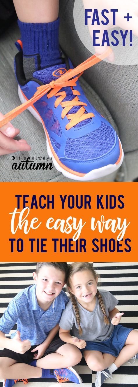 This is the best shoe tying hack ever! Teach your kids the fast and easy way to tie their shoes. It takes about 2 seconds! Easiest Way To Tie Shoes Teaching Kids, Easiest Way To Tie Shoes, Easy Ways To Tie Shoes, Teaching Shoe Tying Kids, Easy Way To Tie Shoe Laces, How To Teach Kids To Tie Shoes, Easy Shoe Lace Tying, Tie Shoes Kids, Tying Your Shoes