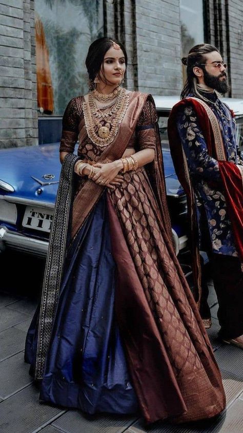 Best Indian Wedding Dresses, Saree Wearing, Latest Bridal Lehenga, Saree Wearing Styles, Half Saree Lehenga, Saree Draping Styles, Indian Bridal Sarees, Lehenga Designs Simple, Traditional Blouse Designs