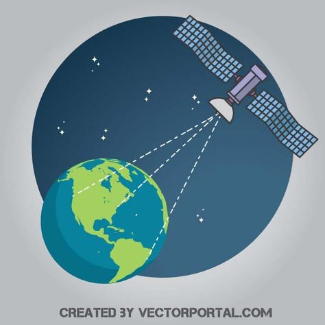 Satellite in space vector. Satellite Illustration, Smart Farm, Free Vector Illustration, Earth From Space, Art Lesson Plans, Spacecraft, Free Vector Images, Cute Little Animals, Art Lessons